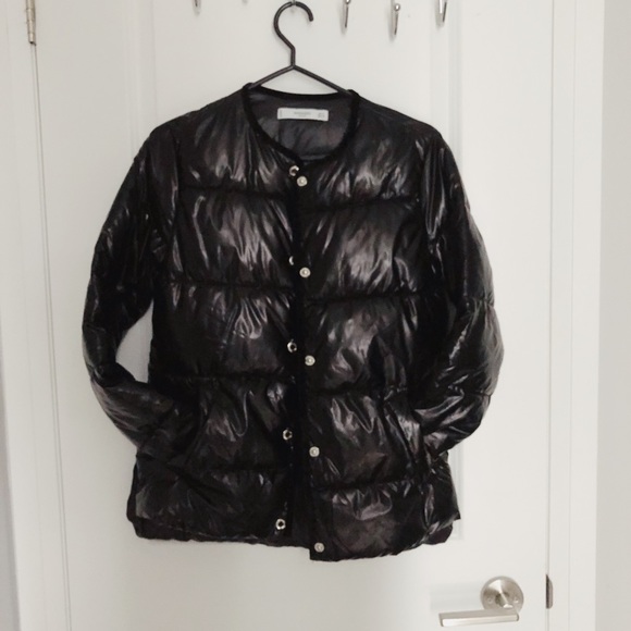 Mango black puffer jacket shiny - Picture 2 of 2